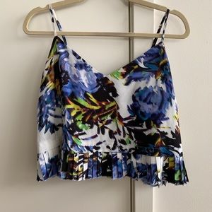 French Connection silk cropped tank